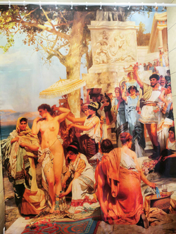 Штора «Праздник в Элевсине», по мотивам живописи художника Генриха Семирадского, картина «Фрина на празднике Посейдона в Элевсине»