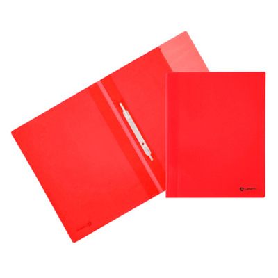 Скоросшиватель пласт. Lamark непрозр.верхний лист, 0,3 мм, внутр. карман красный FF0053