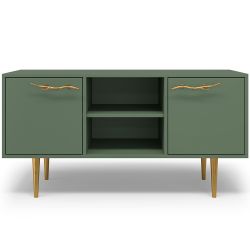 Тумба под ТВ Арт Колор matte 117см Стайл Голд Зеленый нефрит матовый