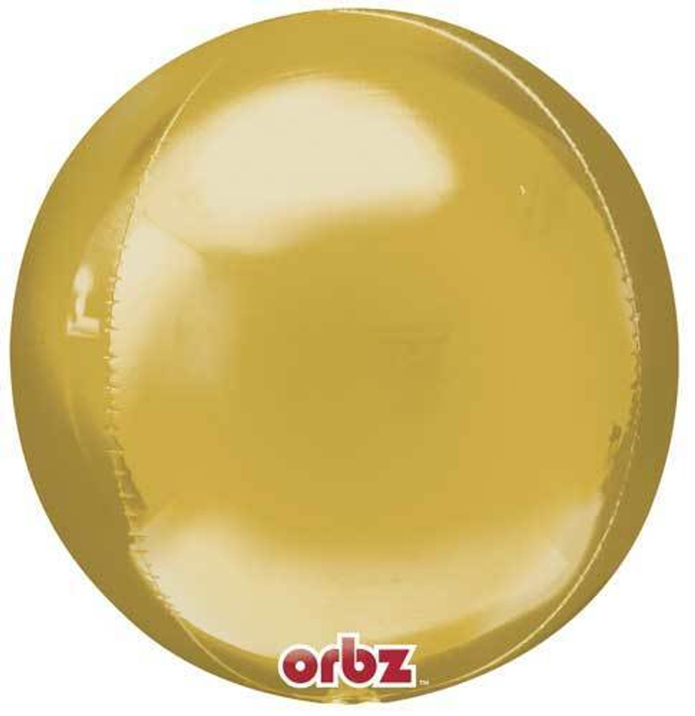 А Сфера 3D, 16"/41 см, Металлик, Золото (Gold), 1 шт