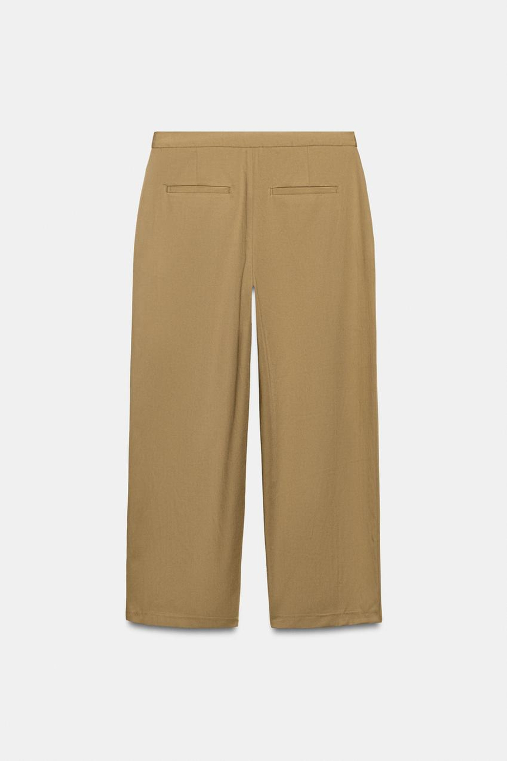 ZARA БРЮКИ С ЗАЩИПАМИ СПЕРЕДИ — ZW COLLECTION, РЫЖЕВАТО-КОРИЧНЕВЫЙ