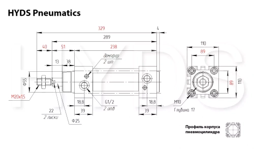 DNC-100-100-PPV-A Пневмоцилиндр