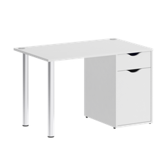 Home Office Стол письменный VR.SP-3-118.1 Белый Бриллиант/Хром 1180*720*750