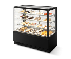 Витрина Кондитерская Vete kub 90, Чёрный муар/Металлик T9005M.VG033.B9005M