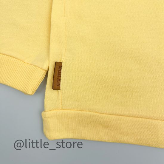 Свитшот из футера(тонкого) С кармашком, желтый