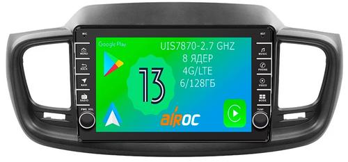 Магнитола для KIA Sorento Prime 2015+ (UM) - Airoc AB-2317 (кнопки и крутилки), Android 13, Быстрая, SIM-слот, CarPlay