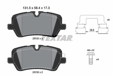TEXTAR - 2572001-TET - Brake Pad Set, disc brake