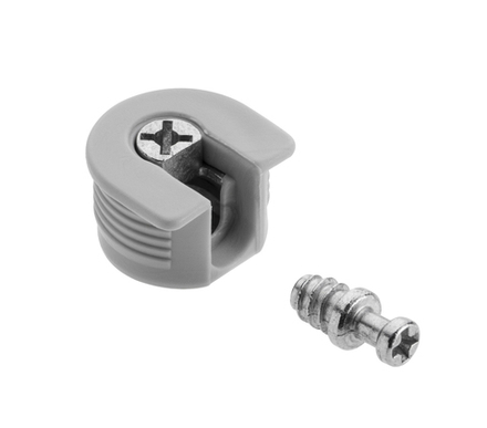 Эксцентриковая стяжка быстромонт.комплект(Rafix).Графит.(эксцентрик+дюбель под саморез)