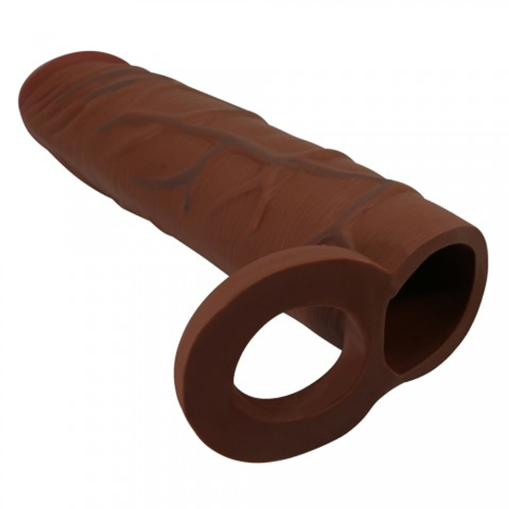 Реалистичная насадка на пенис Kaile (15 см) коричневая