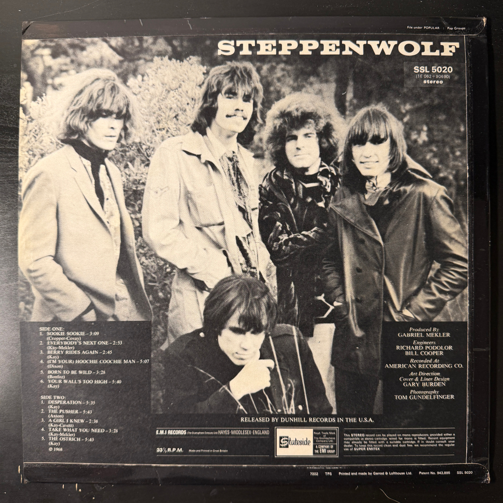 Steppenwolf ‎– Steppenwolf (Англия 1970г.)