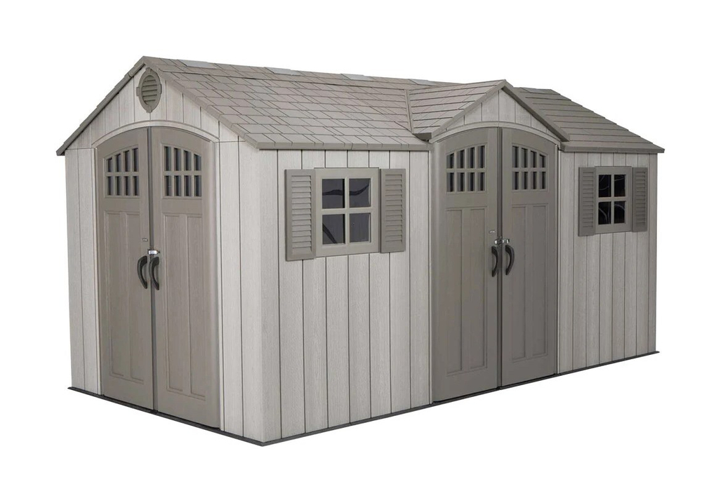 Сарай - гараж LifeTime WoodLook 15x8