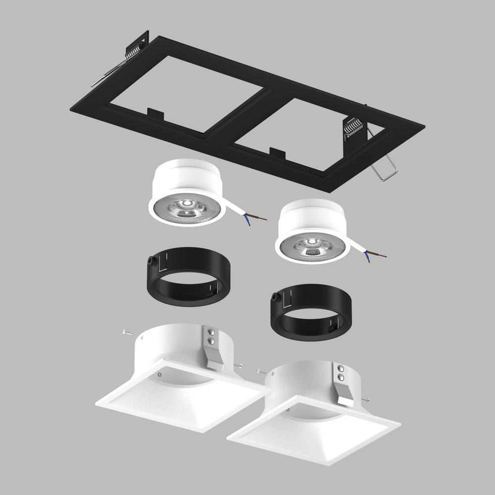 D5270606BMOD Светильник DOMINO QUADRO под LED модуль/лампу МR16 (214527+214506+214506+214007+214007)
