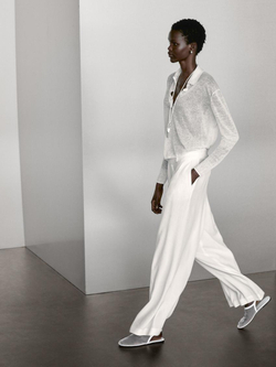 Massimo Dutti Свитер тонкой вязки, белый