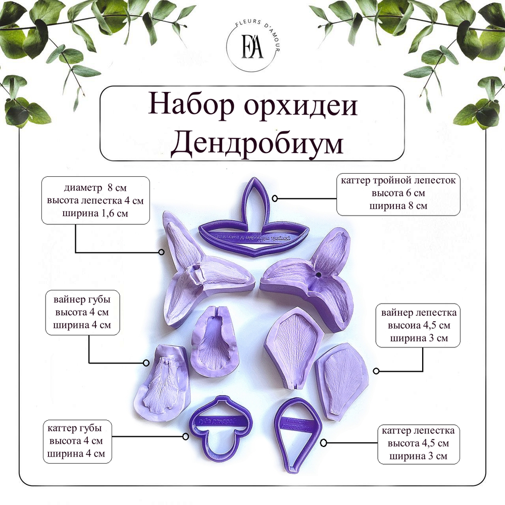 Набор вайнеров , каттеров орхидеи Дендробиум