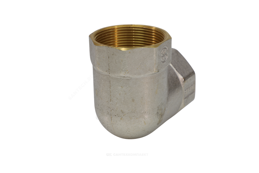Угольник латунь никель Ду 50 (2") ВР/ВР 9001 ГОСТ 32585-2013 Aquasfera 9001-06