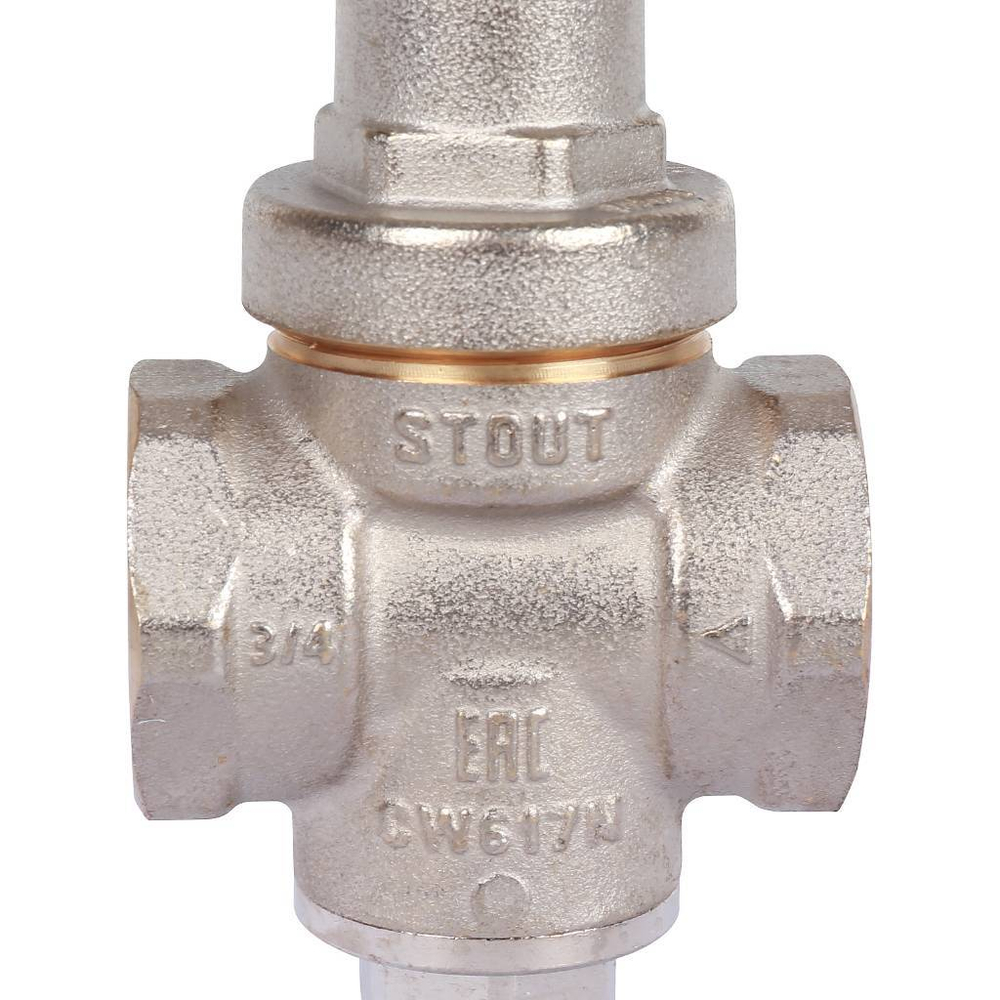 Редуктор давления поршневой с выходом для манометра   3/4"