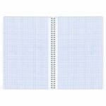 Тетрадь А4, 96 л., BRAUBERG, гребень, клетка, матовая ламинация, "NoteBookMono" (микс в спайке), 405315
