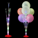 Подставка для шаров светящаяся «Радуга» (основа, 7 палочек с держателями) 67*35*55 см, прозрачный