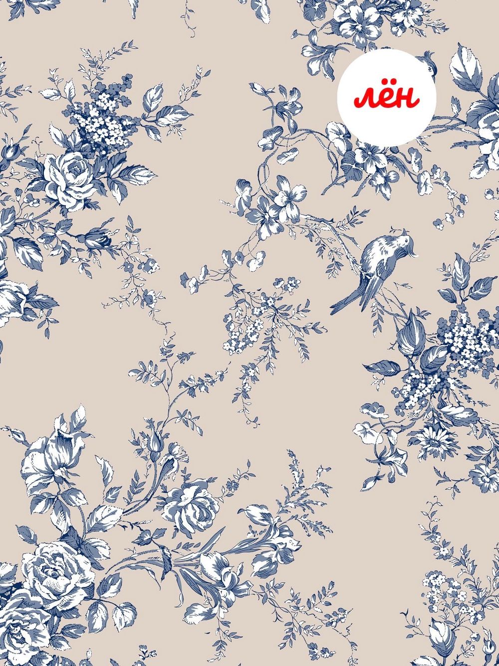 Простынь Сказка "Райский сад" 240х215 см , лён