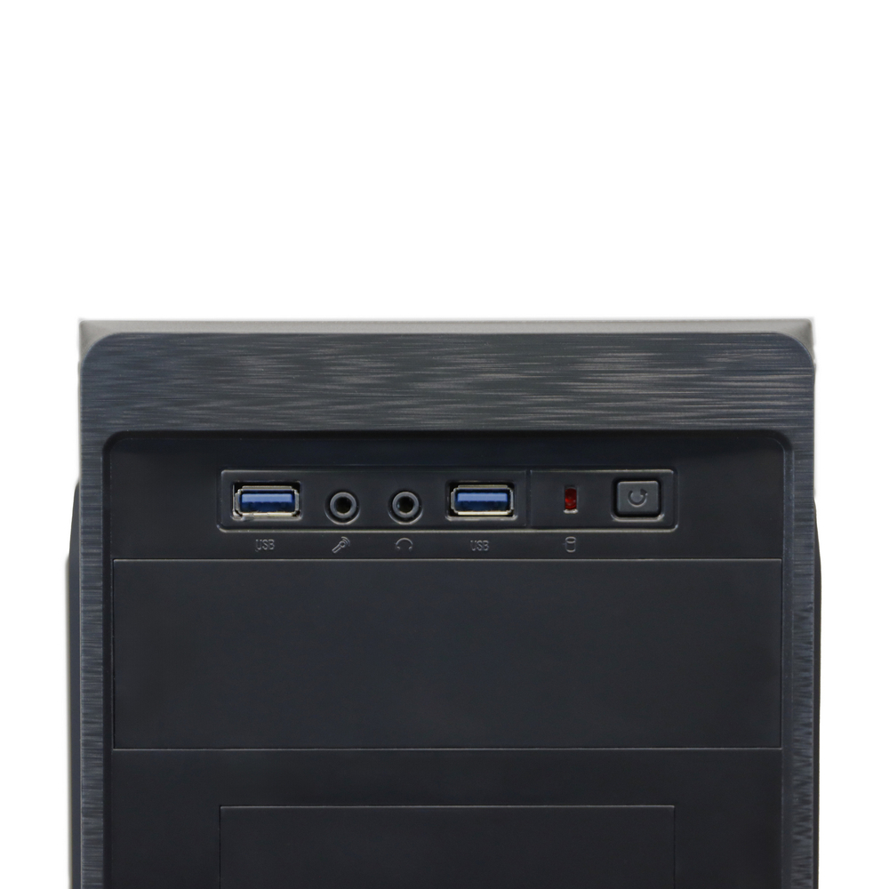 Корпус BaseTech M3407, Без БП, mATX, чёрный, 2xUSB3 (BT-M3407-B)