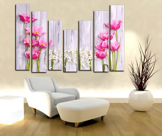 Модульная картина "Цветочный бунт"