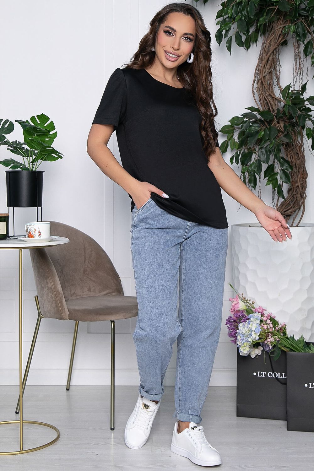 Блуза Кайса (черная) Б10521 LT Collection (Акция)