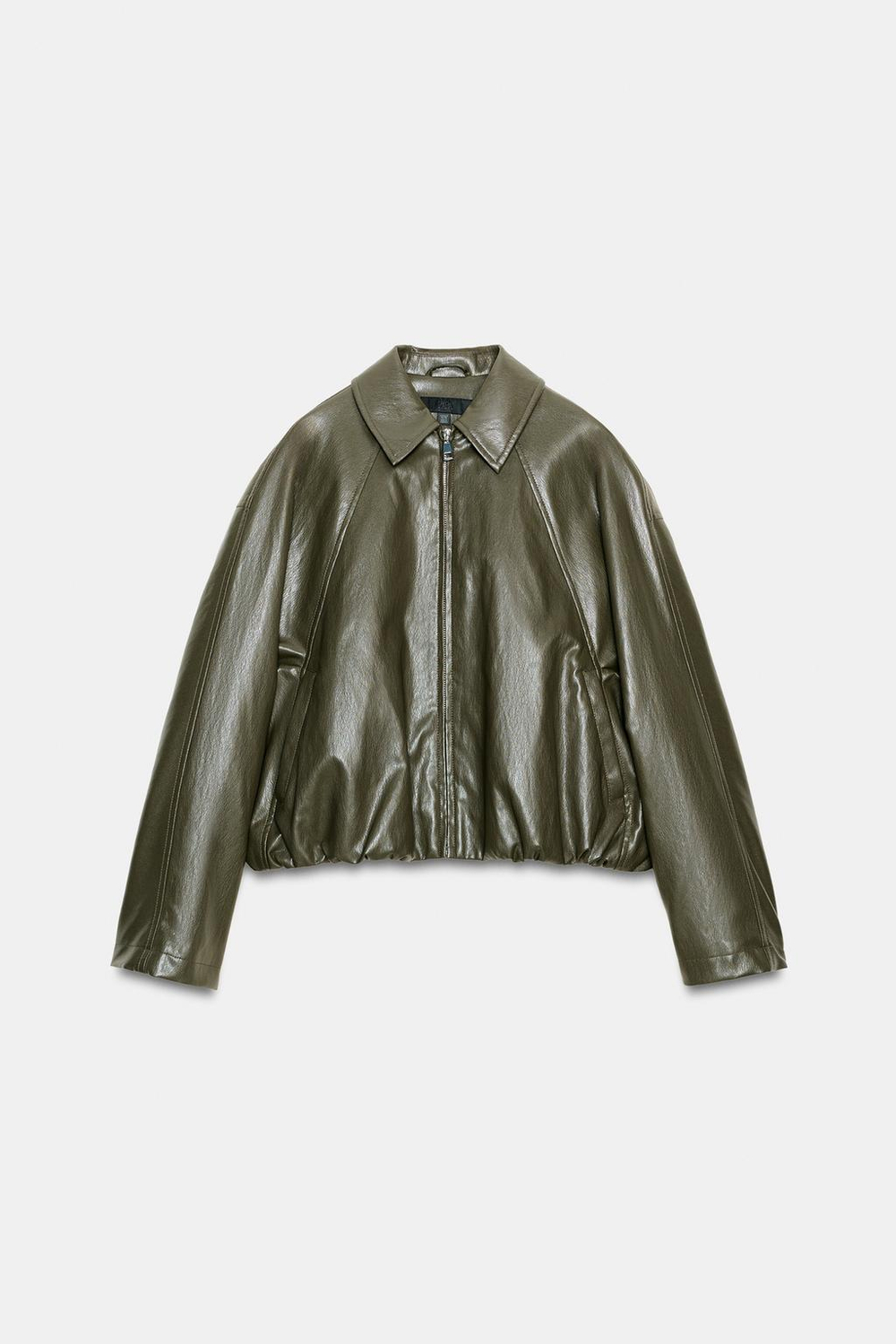 Искусственная кожа бомбер куртка - ZARA