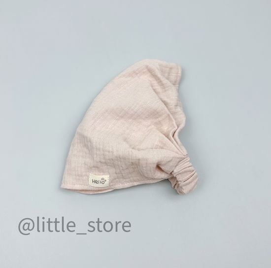 Косынка муслиновая "Hello" бежевая пудра