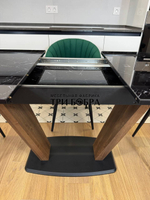 Кухонный раскладной стол "Прадо" черный мрамор и 4 стула Палермо