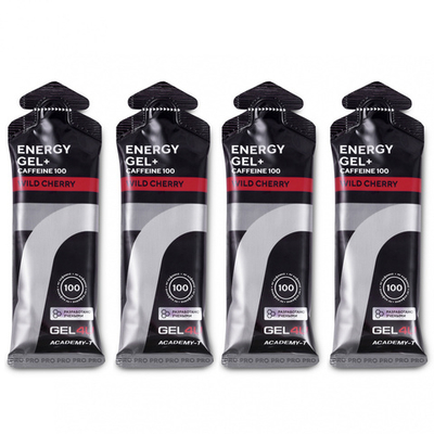 Гель энергетический углеводный с кофеином GEL4U, Вишня, 60мл 4 шт