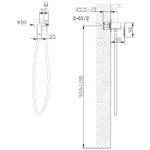 Гигиенический душ со смесителем Abber Weiss Insel AF8025B Черный матовый