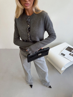 Кардиган из пряжи с кашемиром с оборкой