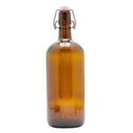 Бутылка бугельная 1 л, с бугельной пробкой (темная), 6 шт.