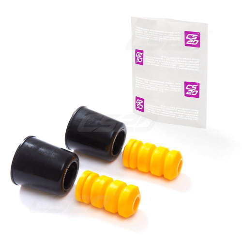 Отбойник передней стойки ВАЗ 2170 Приора 2 шт.+2 пыльника пластик полиуретан желтый Comfort CS20