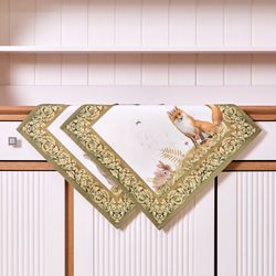 НАБОР САЛФЕТОК ИЗ 2-Х ШТ "ОХОТА" 40Х40СМ, ТВИЛ, 100% ХЛОПОК, ЛИСА