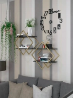 Набор полок ромб настенных злато-черных  - ЗЧ