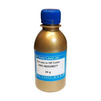 Тонер для HP Color LJ M252 / M277 (60гр, голубой, Chemical/MKI) Gold ATM
