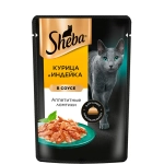 Ломтики Курица и Индейка корм влажный для кошек Sheba 75г