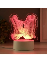 Светильник 3D ночник RISALUX «Поцелуй», LED RGB, от сети
