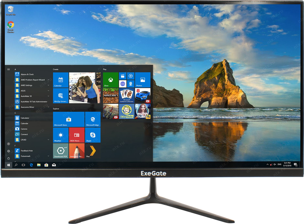 23.8" ЖК монитор Exegate ProSmart EV2407A (LCD, 1920x1080,  D-Sub, HDMI)  &lt;EX294344RUS&gt;
