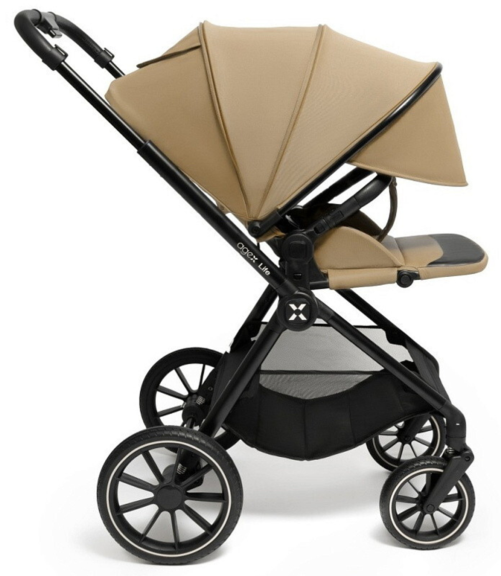 Коляска Agex Life 3 в 1 с автокреслом i-Team Grey ALB269 Beige (Бежевый)