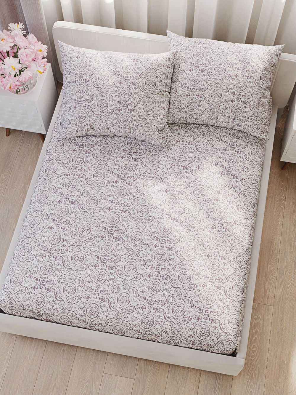 Постельное белье перкаль Сказка "Модерн" 1,5-сп Наволочка 50х70 см 1 шт Простынь 150x215 см Пододеяльник 145x215 см