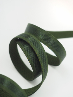 Резинка бретелечная хаки с рисунком глянцевая ширина 10 мм