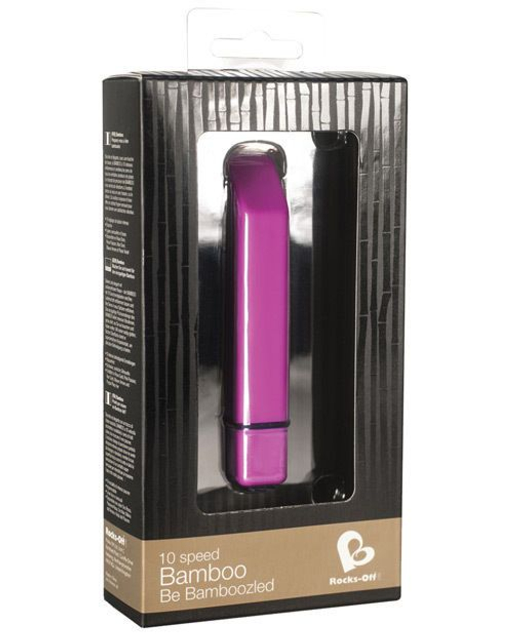 Розовая вибропуля со скошенным кончиком Bamboo (Цвет: розовый)