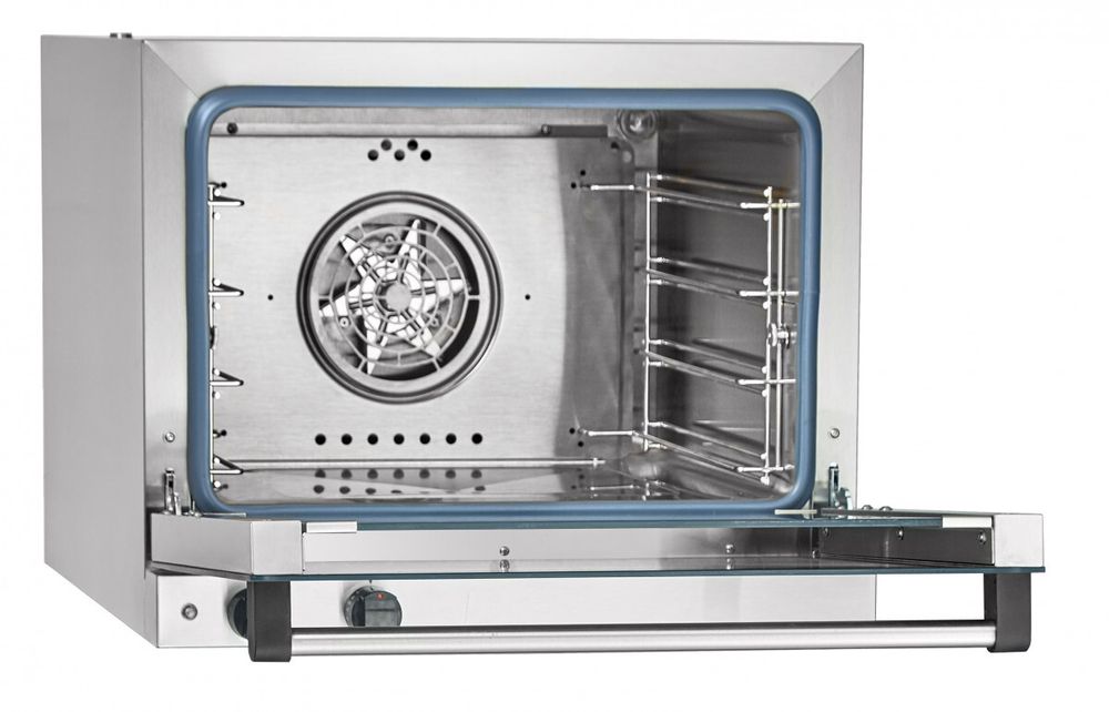 21000009824 Абат Конвекционная печь КПП-4М, 4 уровня, 460х330 мм, нерж. камера, нерж. корпус, эл/механика, без пароувлажнения, без противней