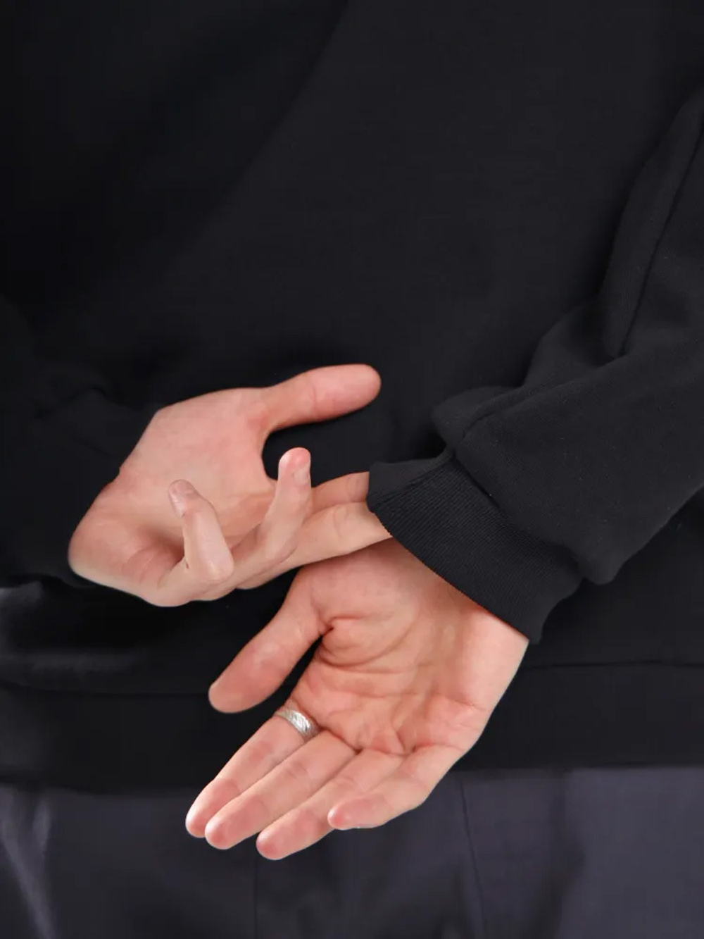 Худи с патчем черный Город Горький мужское