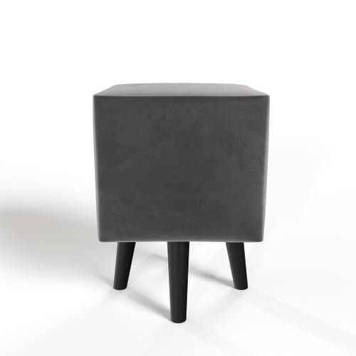 Пуф квадратный на высоких ножках Фантазёр Z-6 (Серый) в офис, дом, салон красоты, прихожая, гостиная, на кухню, в кафе, в зону ожидания, в коридор, к туалетному столику. Банкетка, подставка.