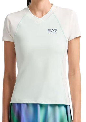 Женская теннисная футболка EA7 Woman Jersey - Мятный