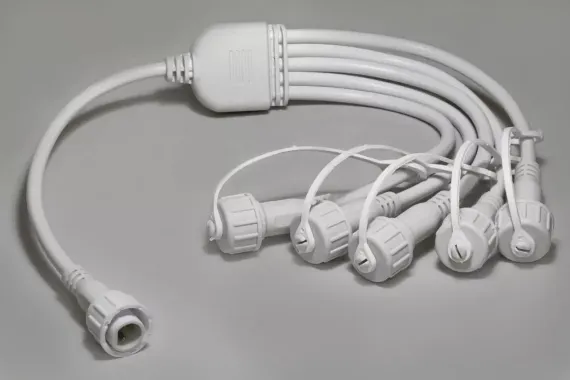 Разветвитель 1-5, 2 pin, белый, Teamprof (TPF-SC2/1-5-W)