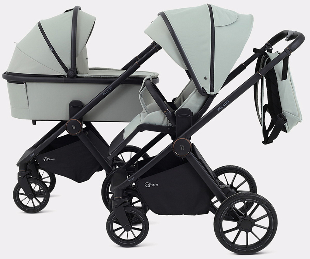 Детская коляска Rant Falcon Neo 3 в 1 с автокреслом Cruise Black Sage